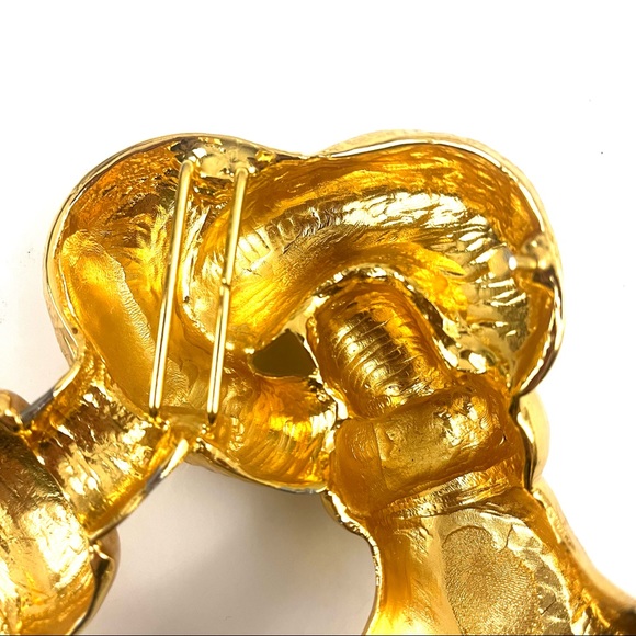 Metal Knot Hanging Decor © 1988 Vintage Goldtone - Picture 5 of 7